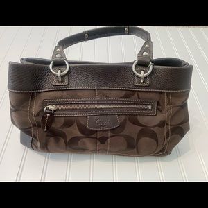 Like New Medium Brown Signature Coach Handbag